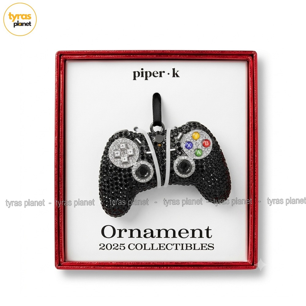 Piper K Rhinestone Video Game Remote Controller Christmas Ornament 2025 Gamer